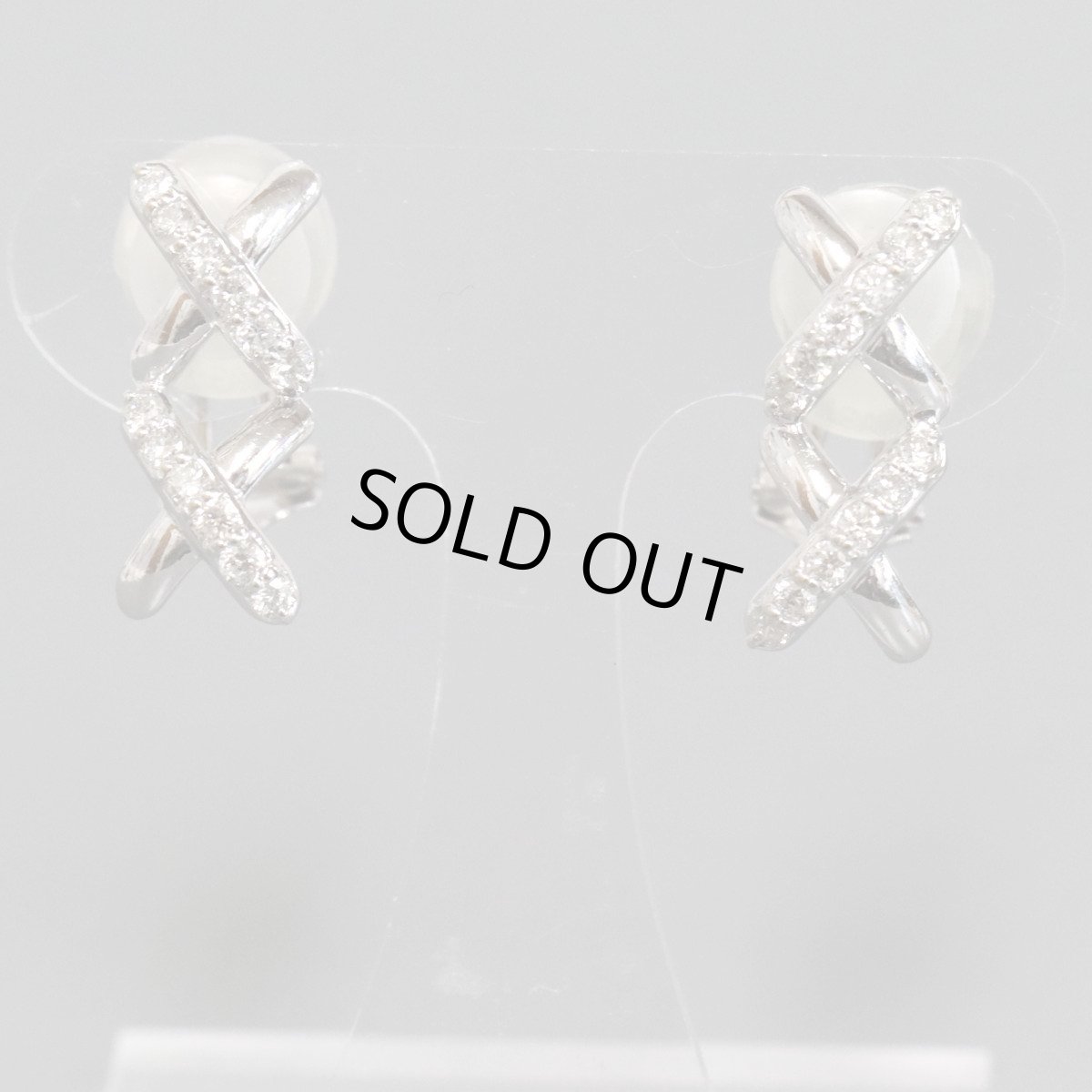 画像3: K14WG/K18WGダイヤモンドイヤリング D0.18×2 2.9g (3)