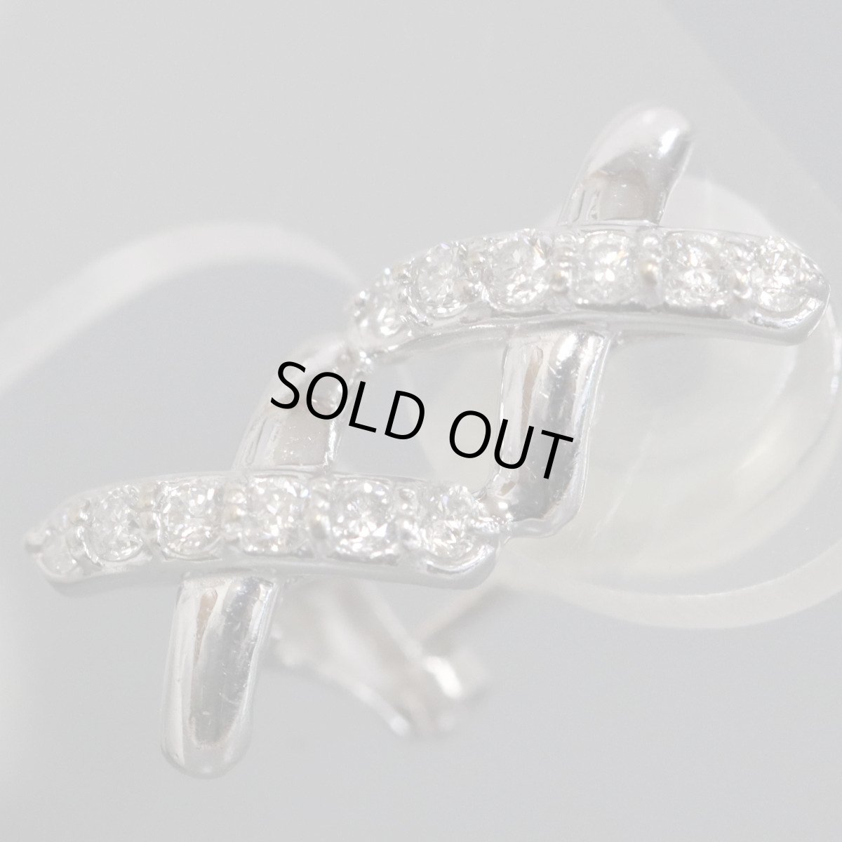 画像5: K14WG/K18WGダイヤモンドイヤリング D0.18×2 2.9g (5)