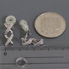 画像9: K14WG/K18WGダイヤモンドイヤリング D0.18×2 2.9g (9)