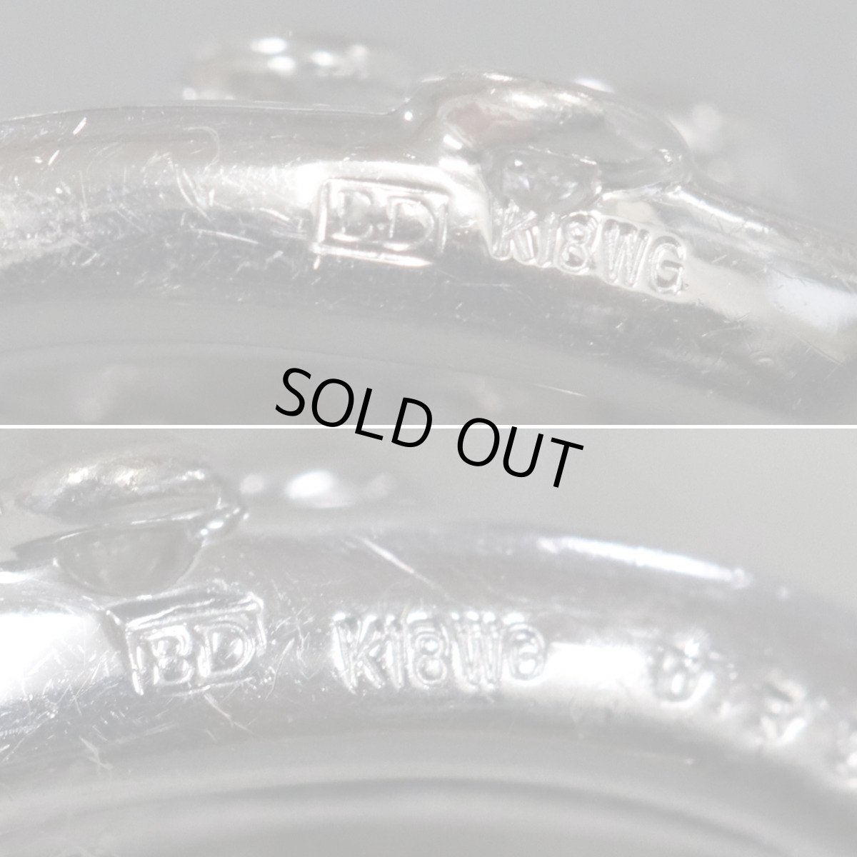 画像8: カシケイ K14WG/K18WGダイヤモンドイヤリング D0.35 D0.12 5.3g (8)