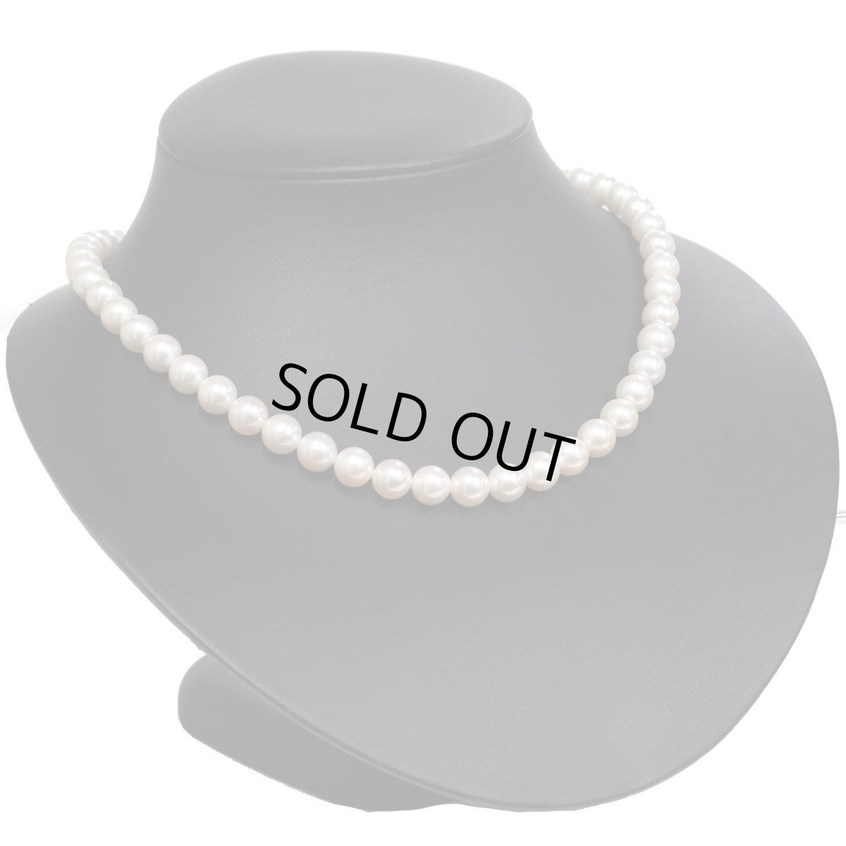 画像2: パールネックレスイヤリングセット シルバー/925金具 8.2-8.5mm 41cm 内外箱 鑑別書 (2)