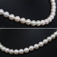 画像3: パールネックレスイヤリングセット シルバー/925金具 8.2-8.5mm 41cm 内外箱 鑑別書 (3)