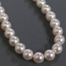 画像4: パールネックレスイヤリングセット シルバー/925金具 8.2-8.5mm 41cm 内外箱 鑑別書 (4)