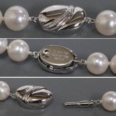 画像7: パールネックレスイヤリングセット シルバー/925金具 8.2-8.5mm 41cm 内外箱 鑑別書 (7)
