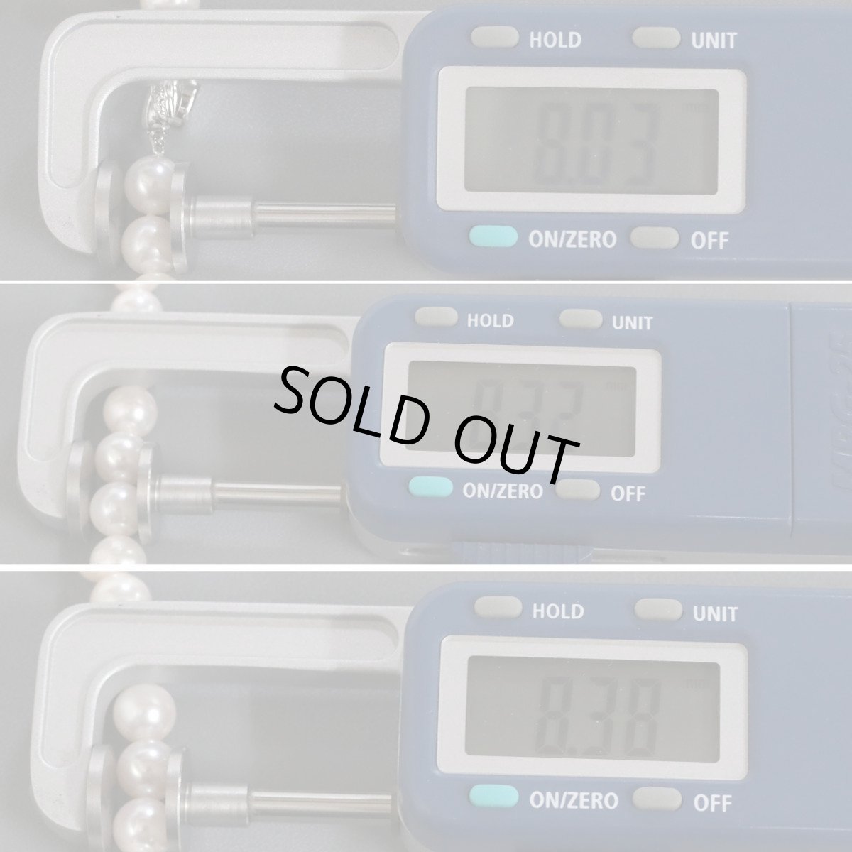 画像8: パールネックレスイヤリングセット シルバー/925金具 8.2-8.5mm 41cm 内外箱 鑑別書 (8)