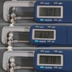 画像8: パールネックレスイヤリングセット シルバー/925金具 8.2-8.5mm 41cm 内外箱 鑑別書 (8)