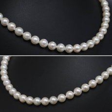画像3: パールネックレスピアスセット シルバー/K14WG金具 7.5-8.0mm 40cm (3)