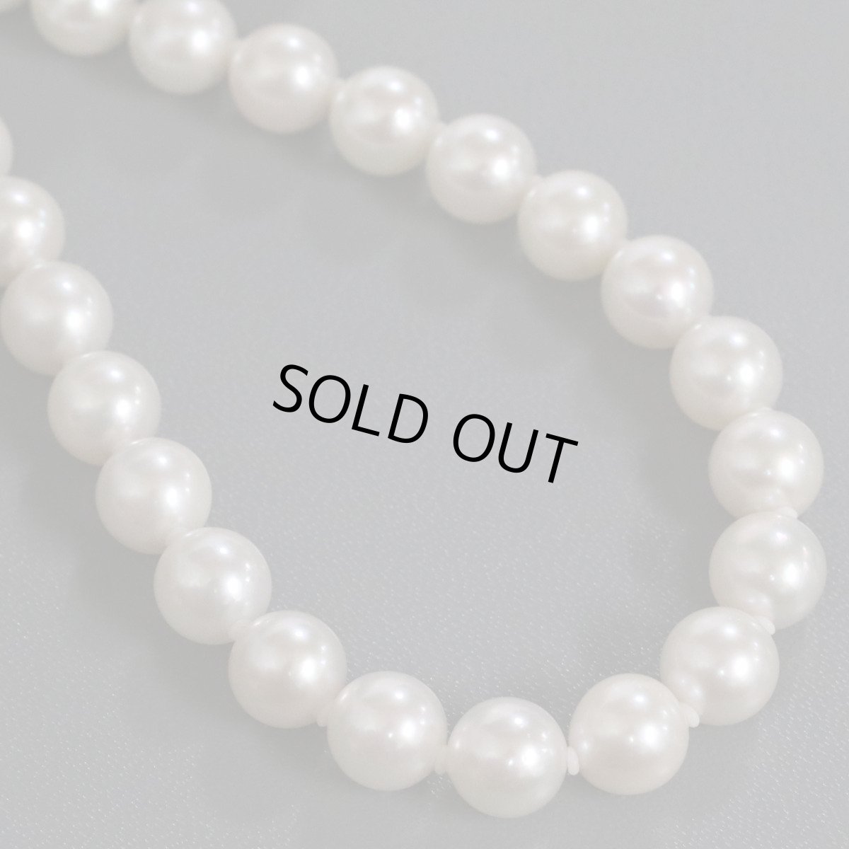 画像4: パールネックレスピアスセット シルバー/K14WG金具 7.5-8.0mm 40cm (4)