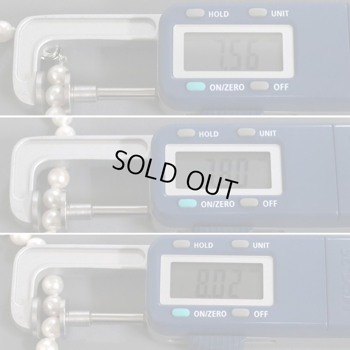 画像7: パールネックレスピアスセット シルバー/K14WG金具 7.5-8.0mm 40cm (7)