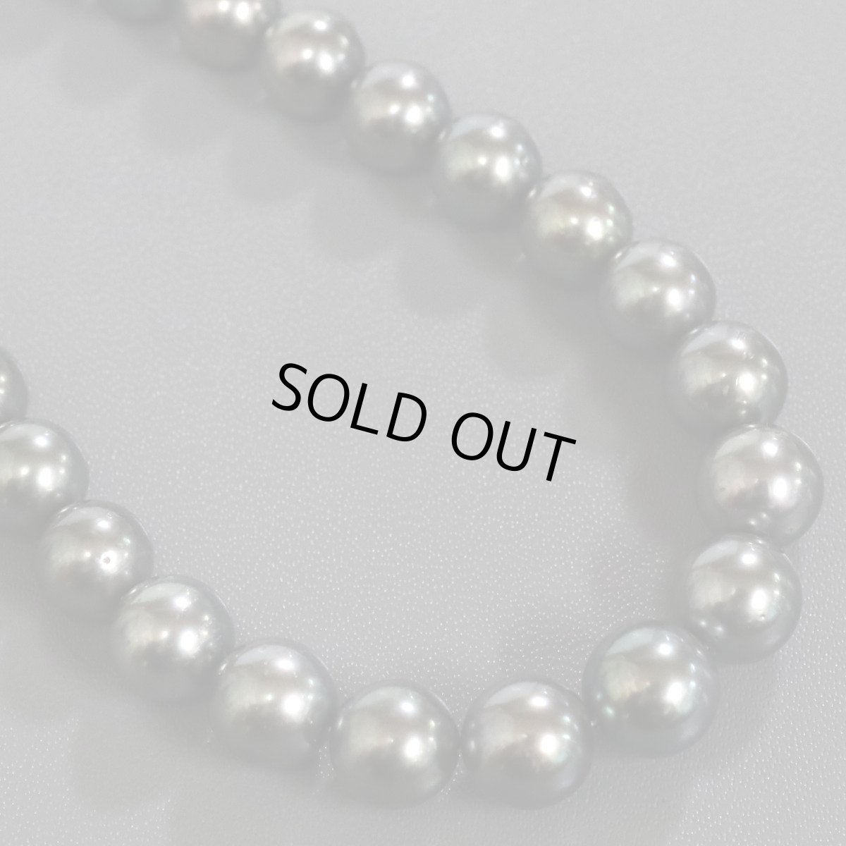 画像4: ブラックパールネックレス シルバー金具 8.0-10.0mm 41cm 保証書 (4)