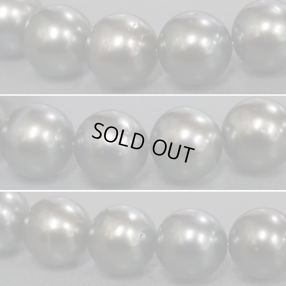 画像7: ブラックパールネックレス シルバー金具 8.0-10.0mm 41cm 保証書 (7)