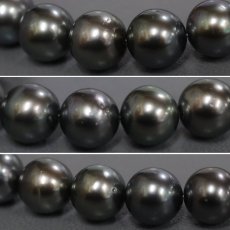 画像7: ブラックパールネックレス シルバー金具 8.0-10.0mm 41cm 保証書 (7)