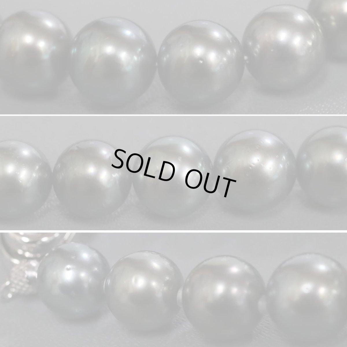 画像8: ブラックパールネックレス シルバー金具 8.0-10.0mm 41cm 保証書 (8)