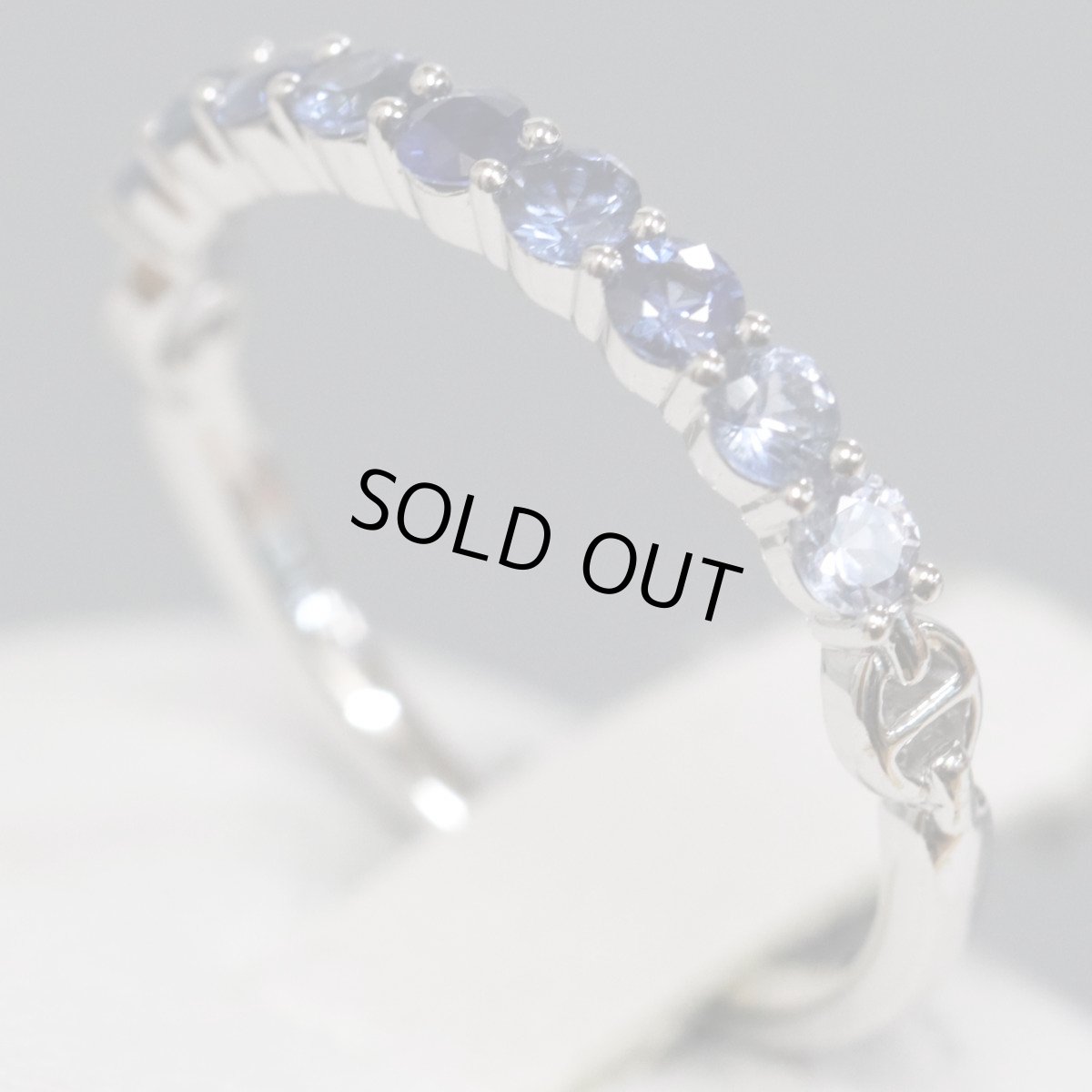 画像2: スタージュエリー K18WGサファイアリング 1.7g #10 (2)