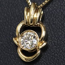 画像6: 750/K18ダイヤモンドペンダント D0.34 4.3g 44cm (6)
