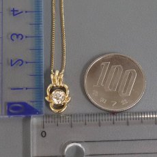 画像9: 750/K18ダイヤモンドペンダント D0.34 4.3g 44cm (9)
