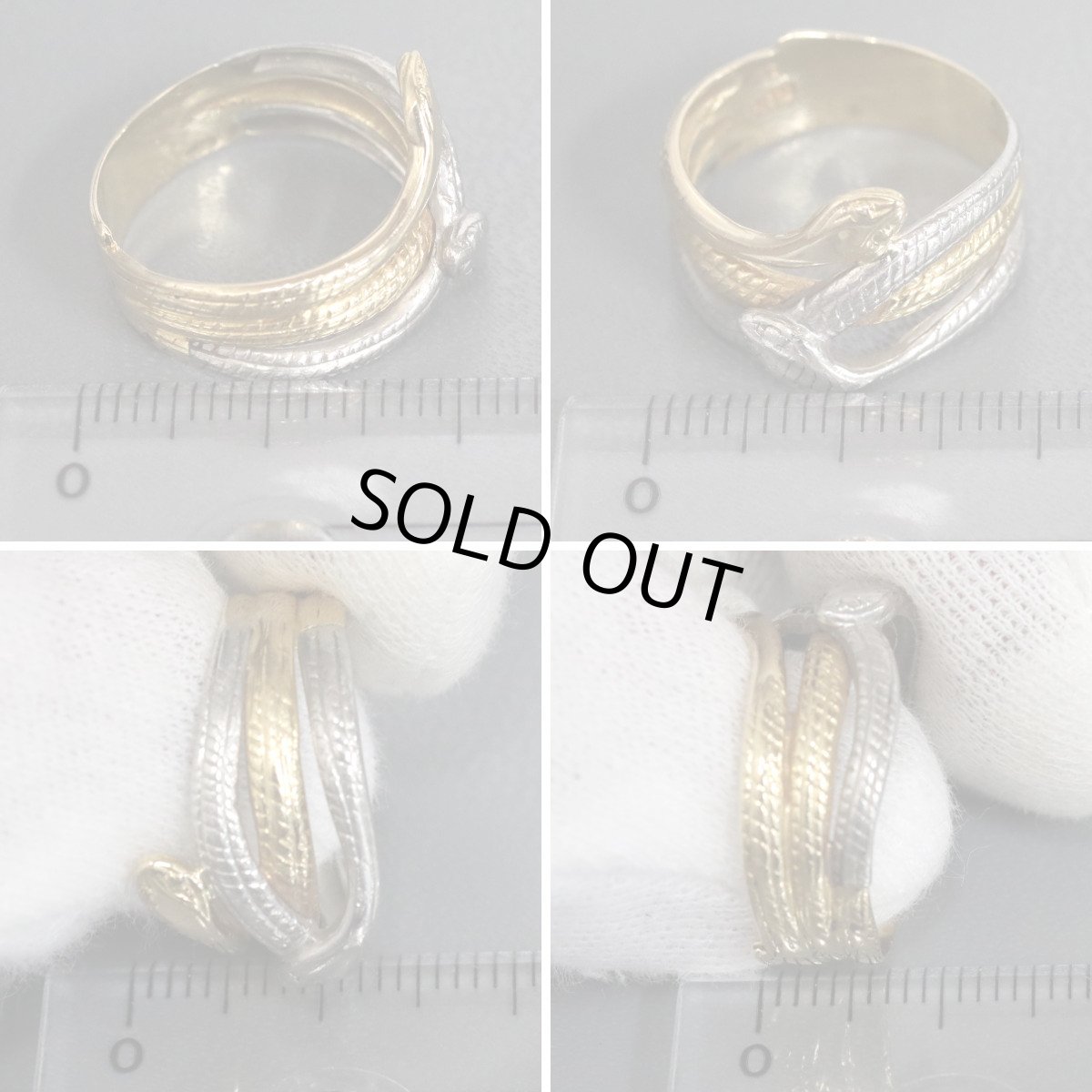 画像8: Pt900/K18リング 蛇モチーフ 4.9g #12 (8)