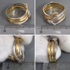 画像8: Pt900/K18リング 蛇モチーフ 4.9g #12 (8)