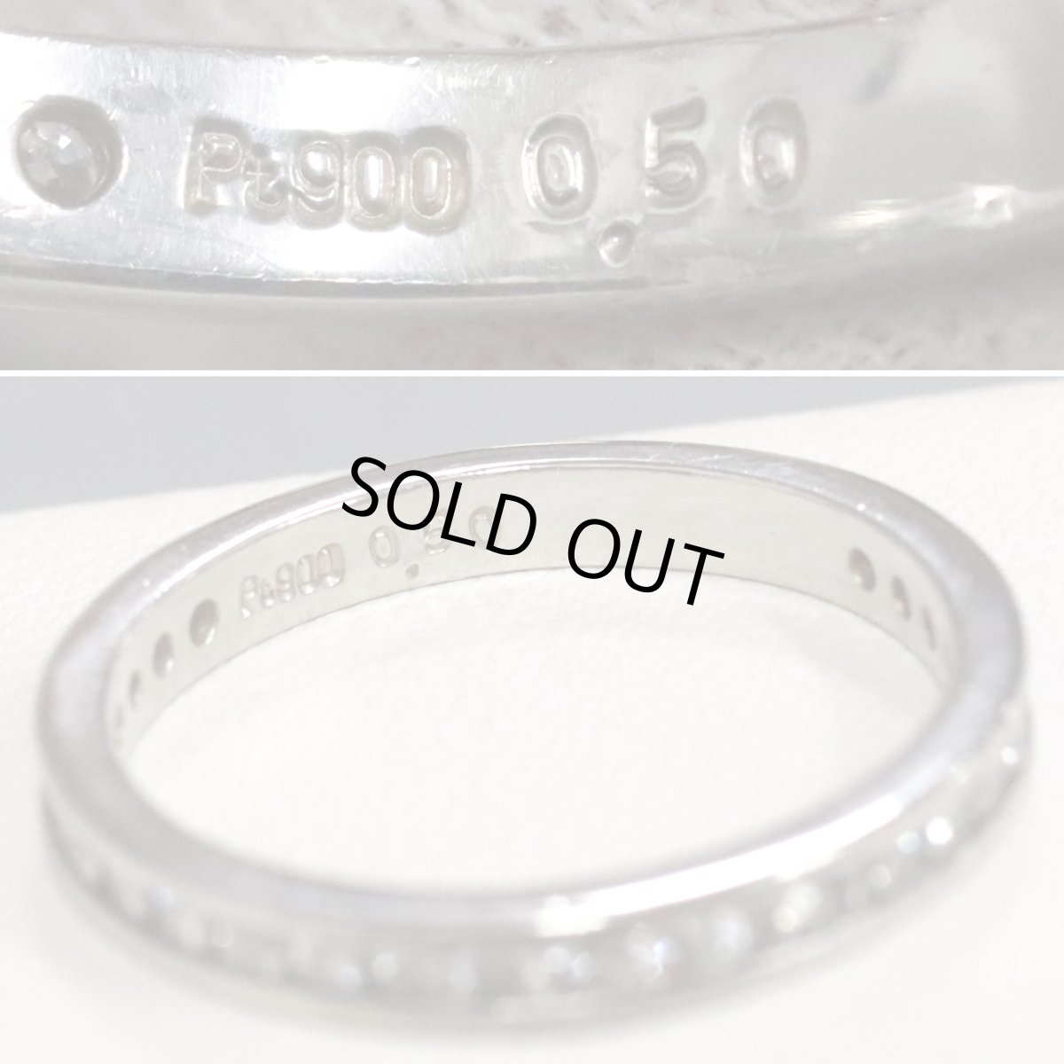 画像7: Pt900ダイヤモンドリング D0.50 4.5g #16.5 (7)