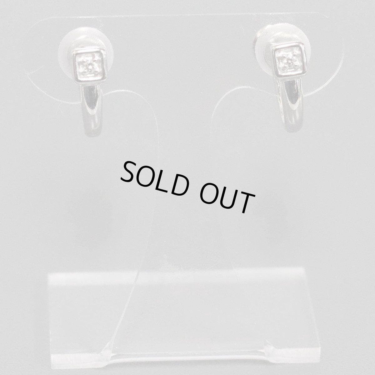 画像2: タサキ K18WGダイヤモンドイヤリング D0.01×2 3.0g (2)