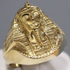 画像1: K18リング ファラオモチーフ 9.1g #19.5 (1)