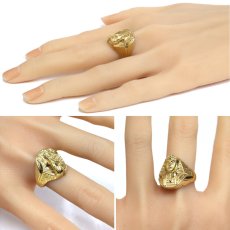 画像10: K18リング ファラオモチーフ 9.1g #19.5 (10)