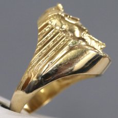 画像2: K18リング ファラオモチーフ 9.1g #19.5 (2)