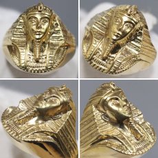 画像4: K18リング ファラオモチーフ 9.1g #19.5 (4)