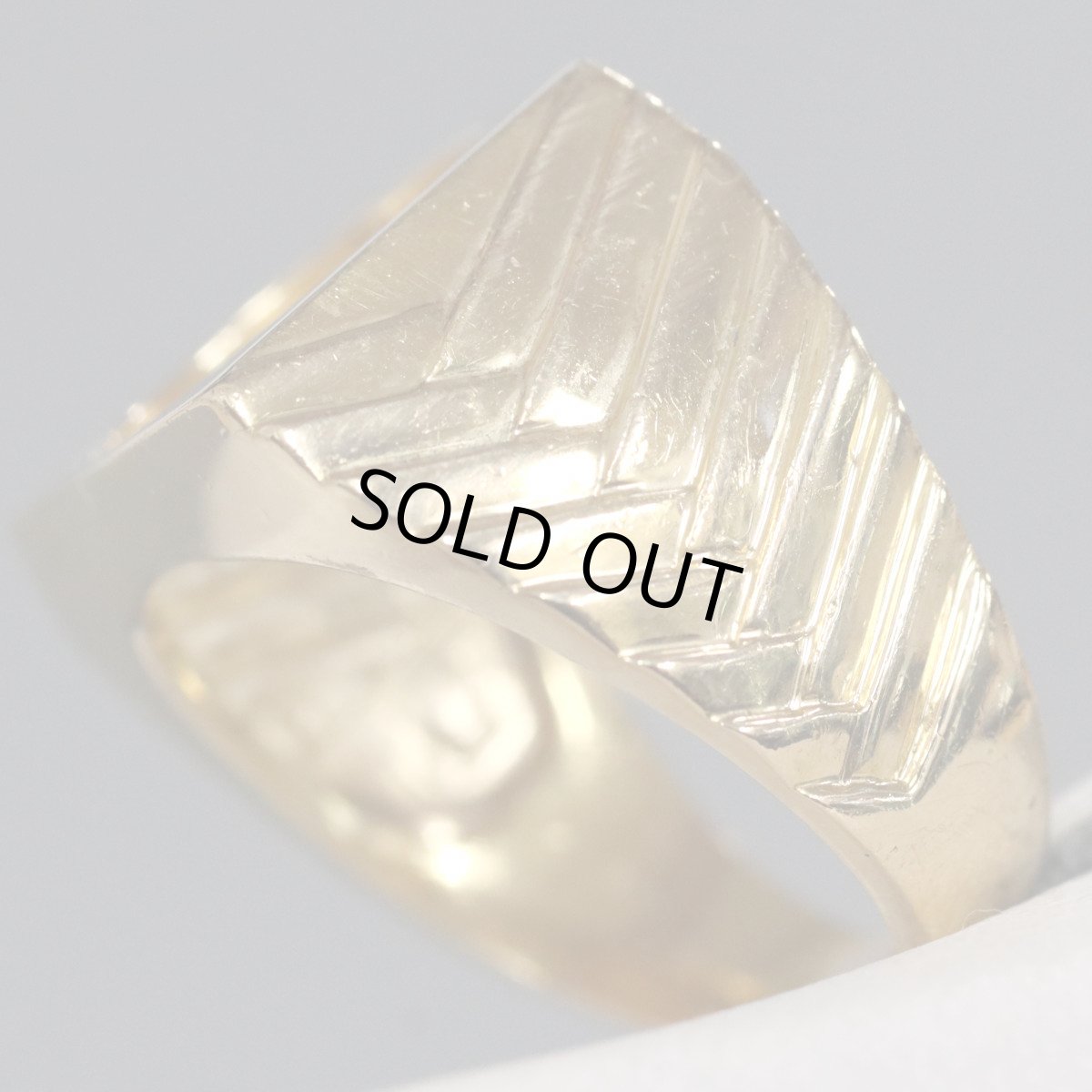 画像2: K18/K21.6リング ペソ金貨 11.5g #17.5 (2)