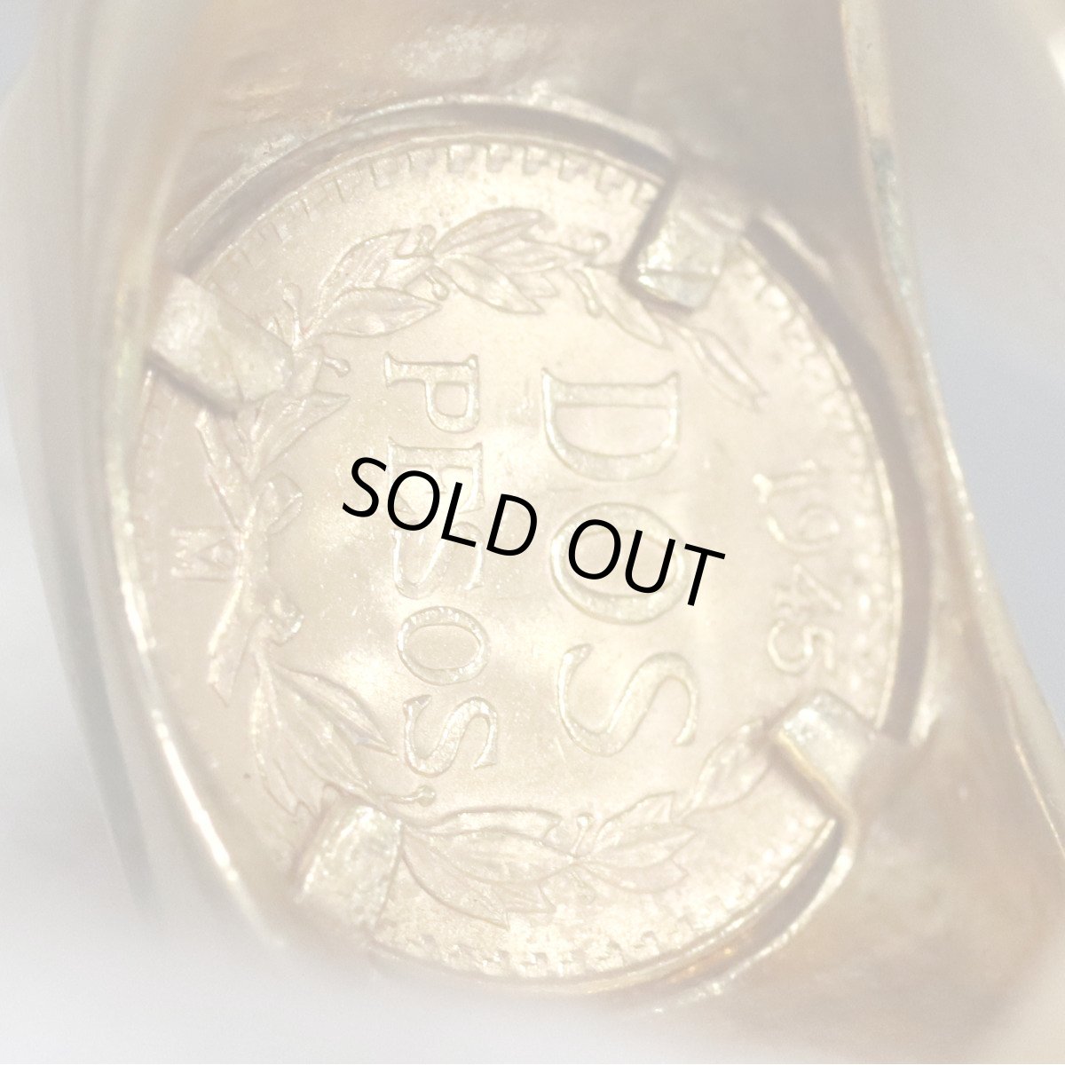 画像5: K18/K21.6リング ペソ金貨 11.5g #17.5 (5)