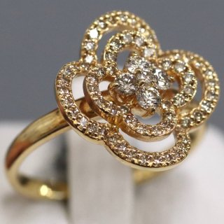 最終値下げ！！K18 花モチーフ リング 楽天市場】【ポイント10倍】 k18 リング アメジスト カボション 花