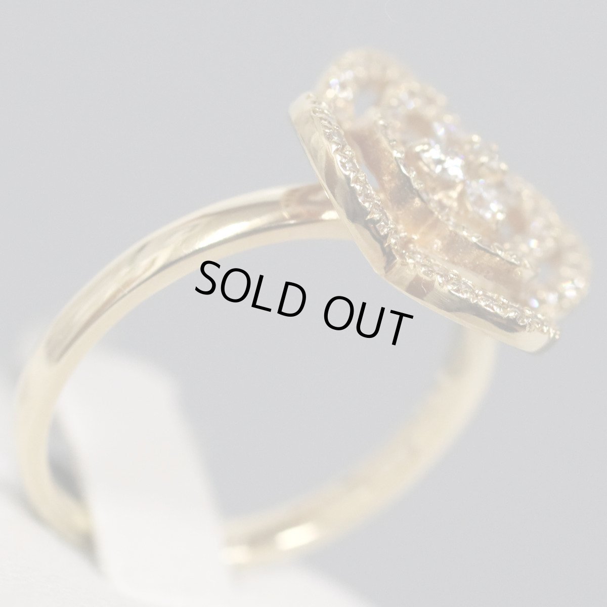 画像3: K18ダイヤモンドリング フラワーモチーフ D0.50 3.9g #11.5 (3)