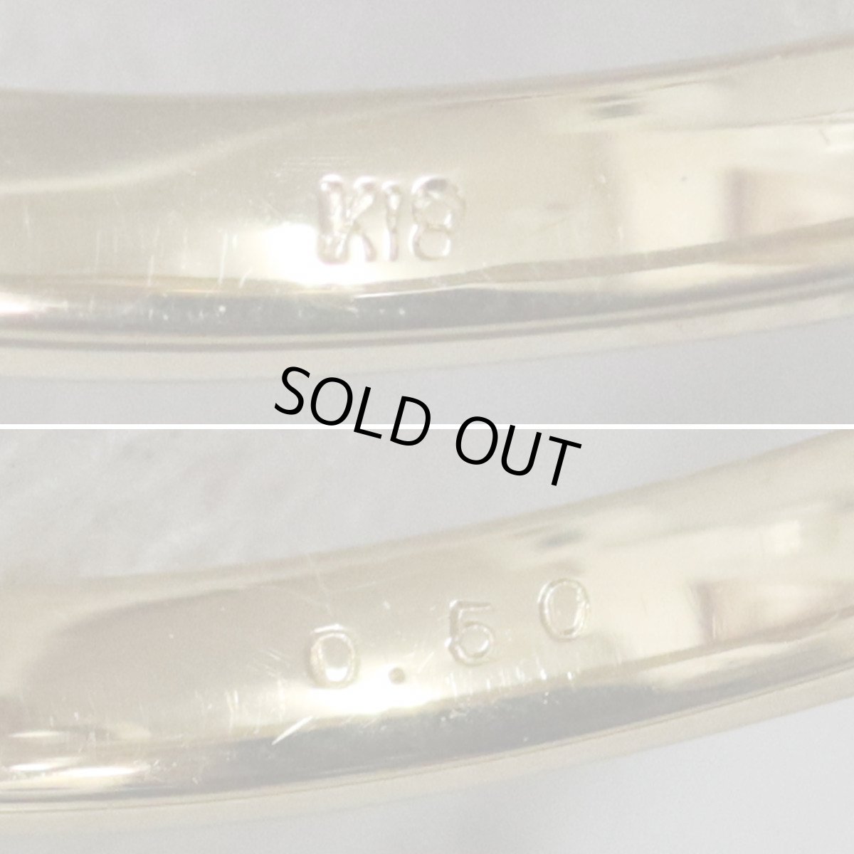 画像7: K18ダイヤモンドリング フラワーモチーフ D0.50 3.9g #11.5 (7)