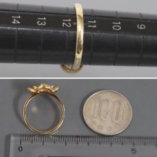 画像8: K18ダイヤモンドリング フラワーモチーフ D0.50 3.9g #11.5 (8)