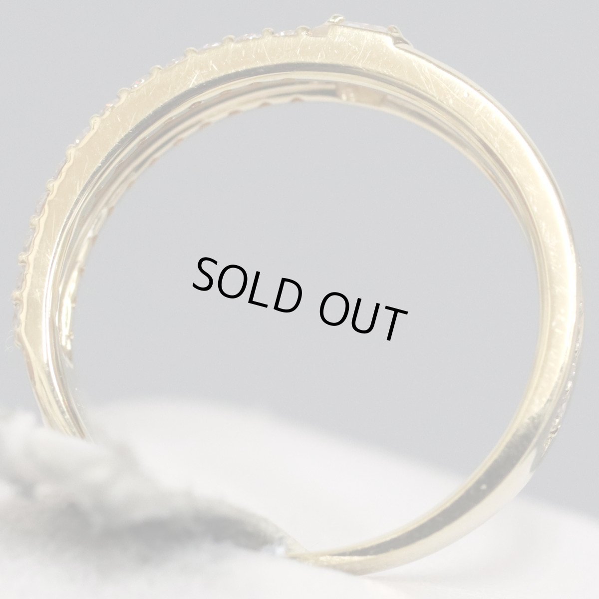 画像5: K18ダイヤモンドリング D0.15 D0.37 3.7g #14 (5)