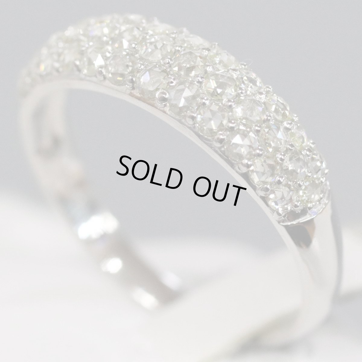 画像2: Pt900ローズカットダイヤモンドリング D0.80 4.6g #21 (2)