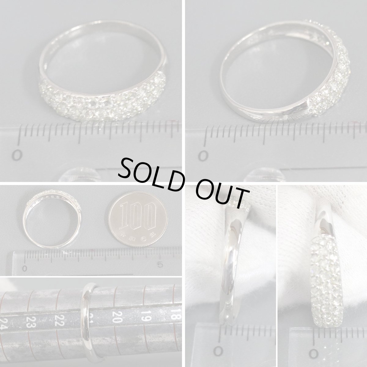 画像9: Pt900ローズカットダイヤモンドリング D0.80 4.6g #21 (9)