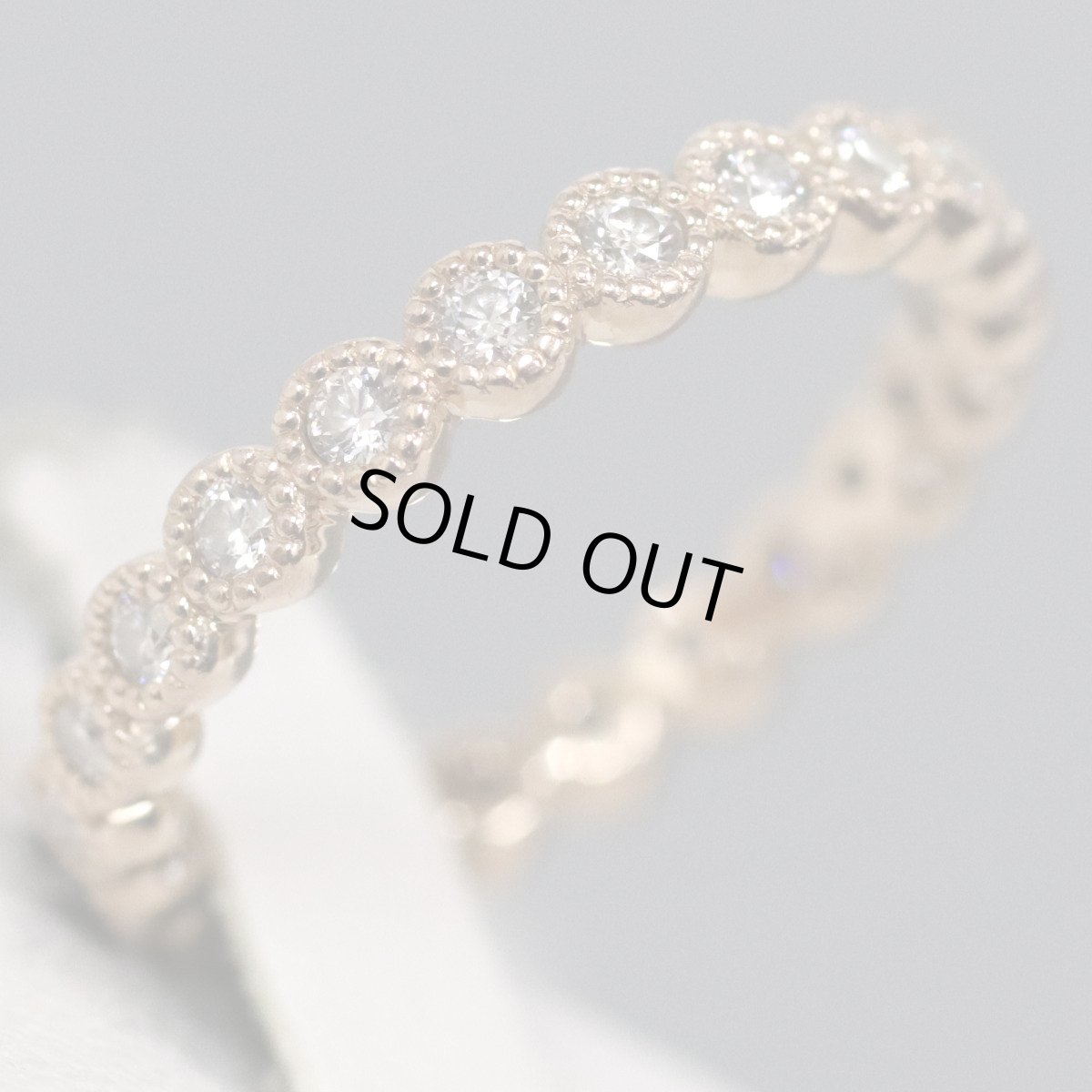 画像3: K18PGダイヤモンドリング フルエタニティリング D0.42 2.2g #5.5 (3)