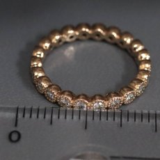 画像7: K18ダイヤモンドリング フルエタニティリング D0.42 2.2g #6 (7)