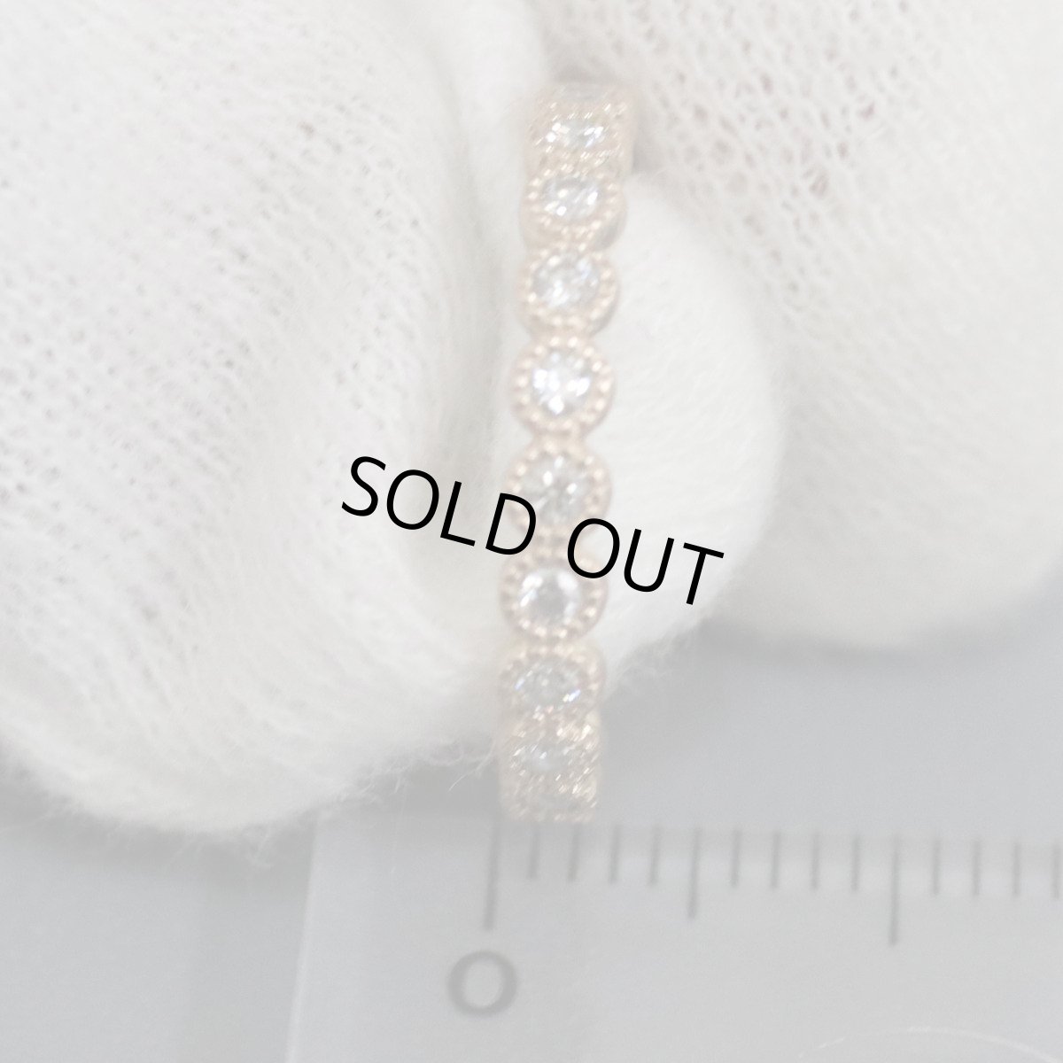 画像8: K18PGダイヤモンドリング フルエタニティリング D0.42 2.2g #5.5 (8)