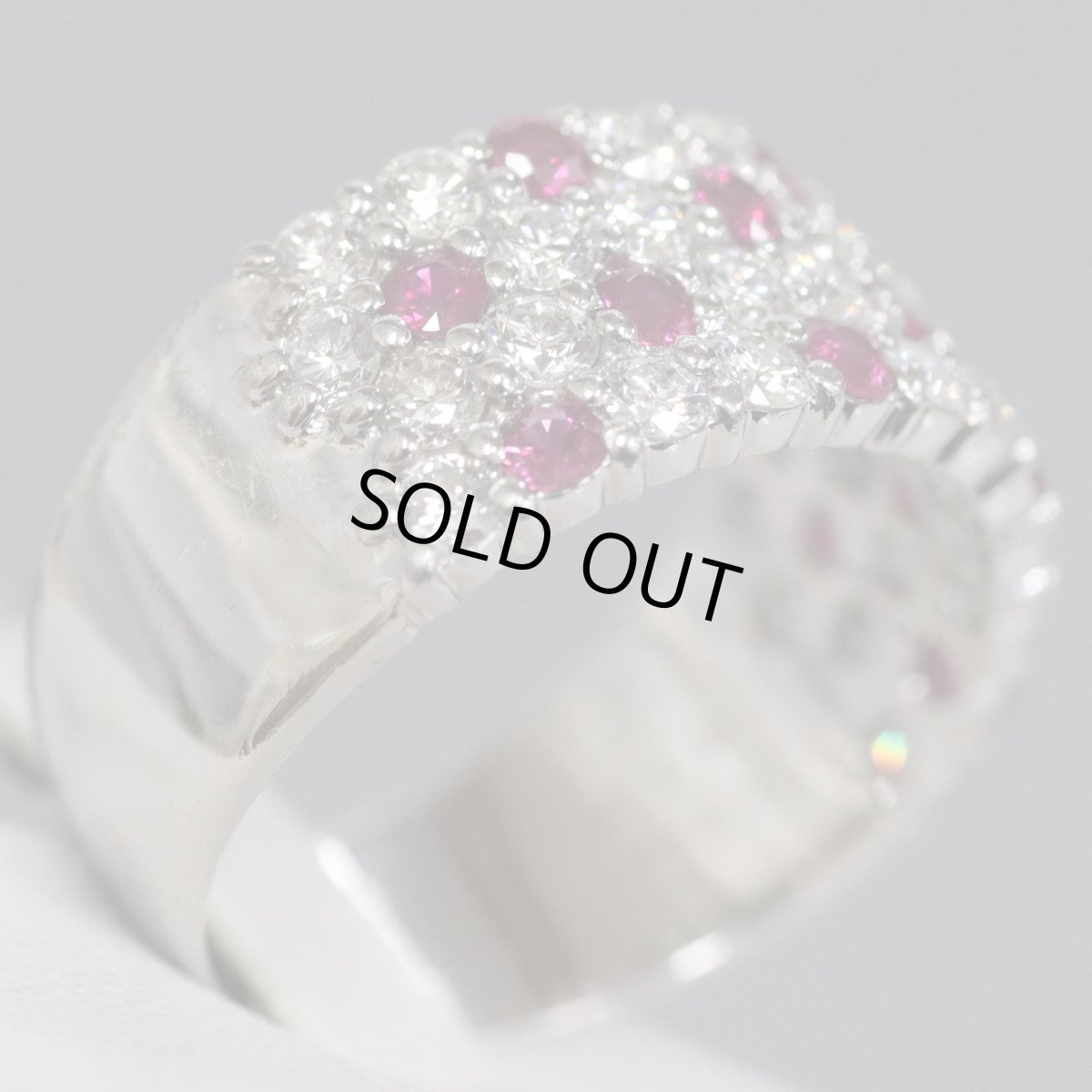 画像3: Pt900ダイヤモンドルビーリング D1.30 R0.63 8.9g #15 (3)