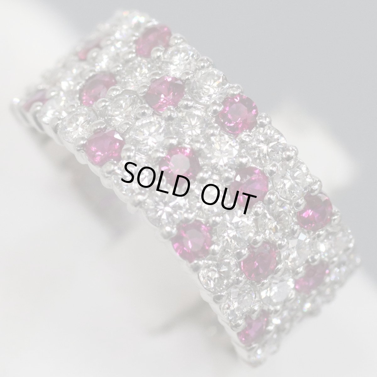 画像4: Pt900ダイヤモンドルビーリング D1.30 R0.63 8.9g #15 (4)