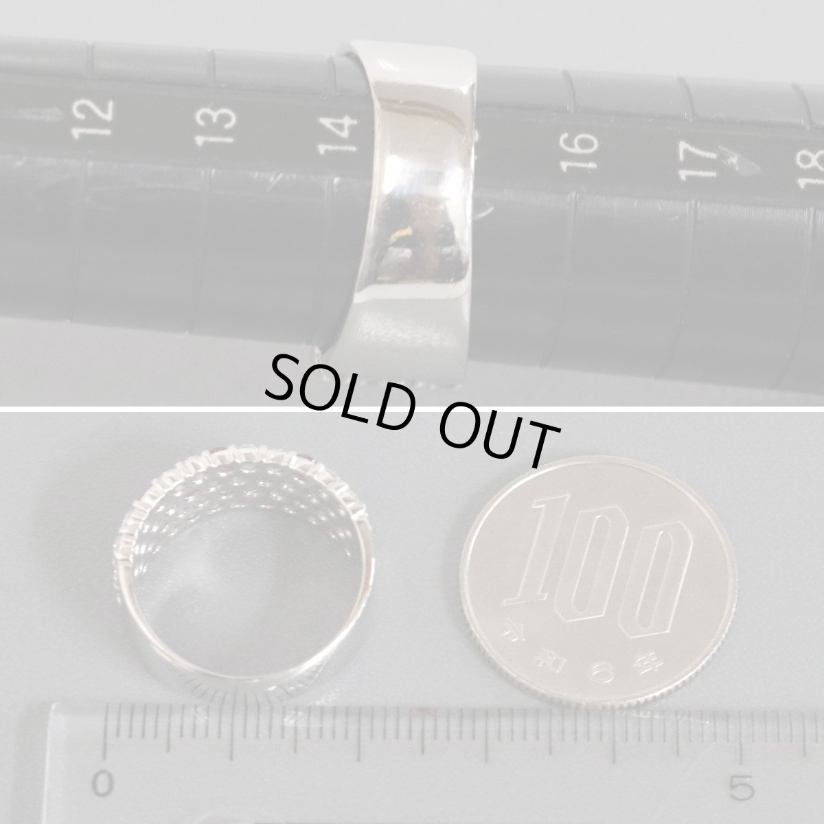 画像8: Pt900ダイヤモンドルビーリング D1.30 R0.63 8.9g #15 (8)