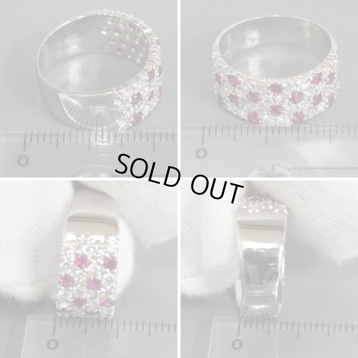 画像9: Pt900ダイヤモンドルビーリング D1.30 R0.63 8.9g #15 (9)