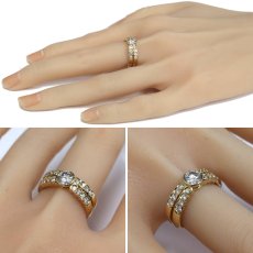 画像10: K18ダイヤモンドリング D1.00 5.3g #15 イエローゴールド 1カラット (10)