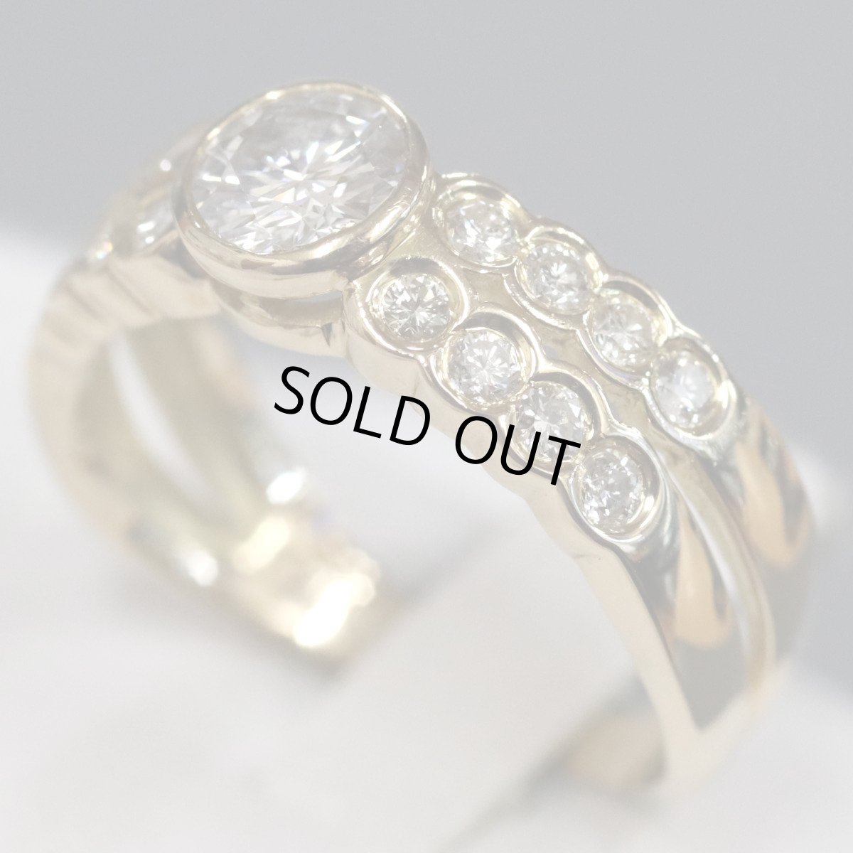 画像2: K18ダイヤモンドリング D1.00 5.3g #15 イエローゴールド 1カラット (2)