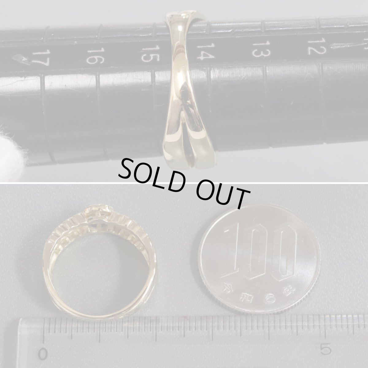 画像8: K18ダイヤモンドリング D1.00 5.3g #15 イエローゴールド 1カラット (8)