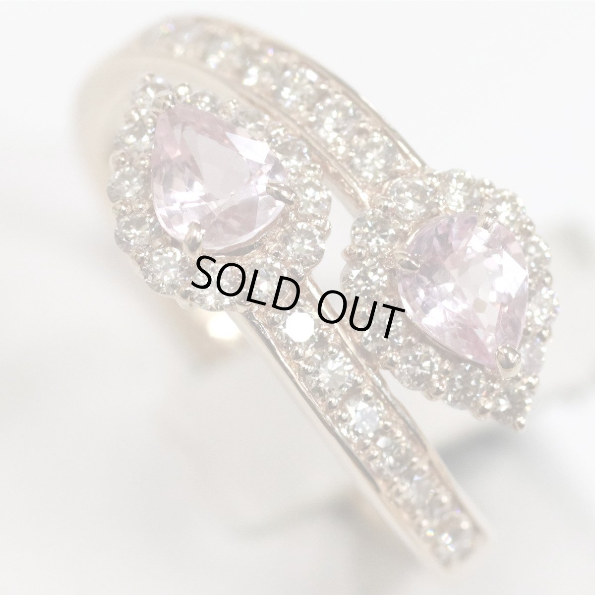 画像4: K18PGパパラチアサファイアダイヤモンドリング PS0.393 PS0.372 D0.48 4.0g #13 鑑別書 ピンクゴールド (4)