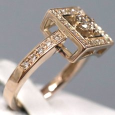 画像3: K18PGダイヤモンドリング D0.581 5.0g #11.5 鑑別書 (3)