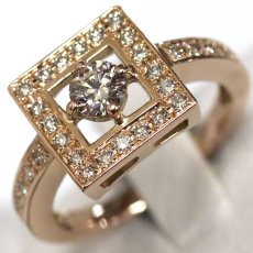 画像4: K18PGダイヤモンドリング D0.581 5.0g #11.5 鑑別書 (4)